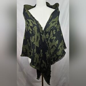Green‎ And Black Reversible Shawl Grunge Goth Whimsigoth Punk